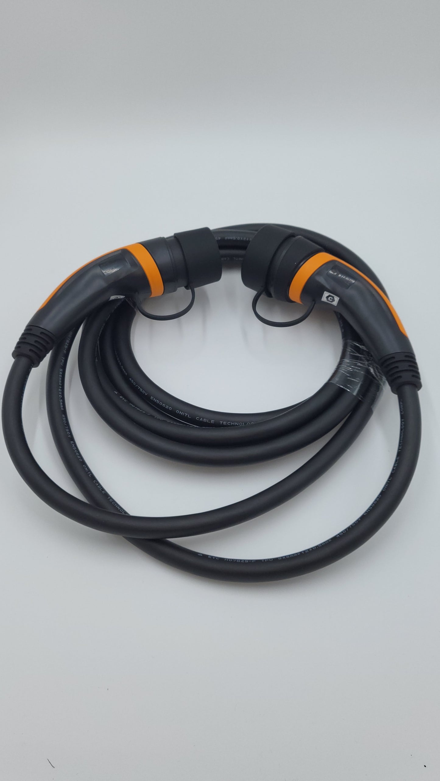 Cavi di ricarica Auto Elettrica - Tipo 2 TRIFASE - Colore Arancione - Lunghezza cavo: 5 metri