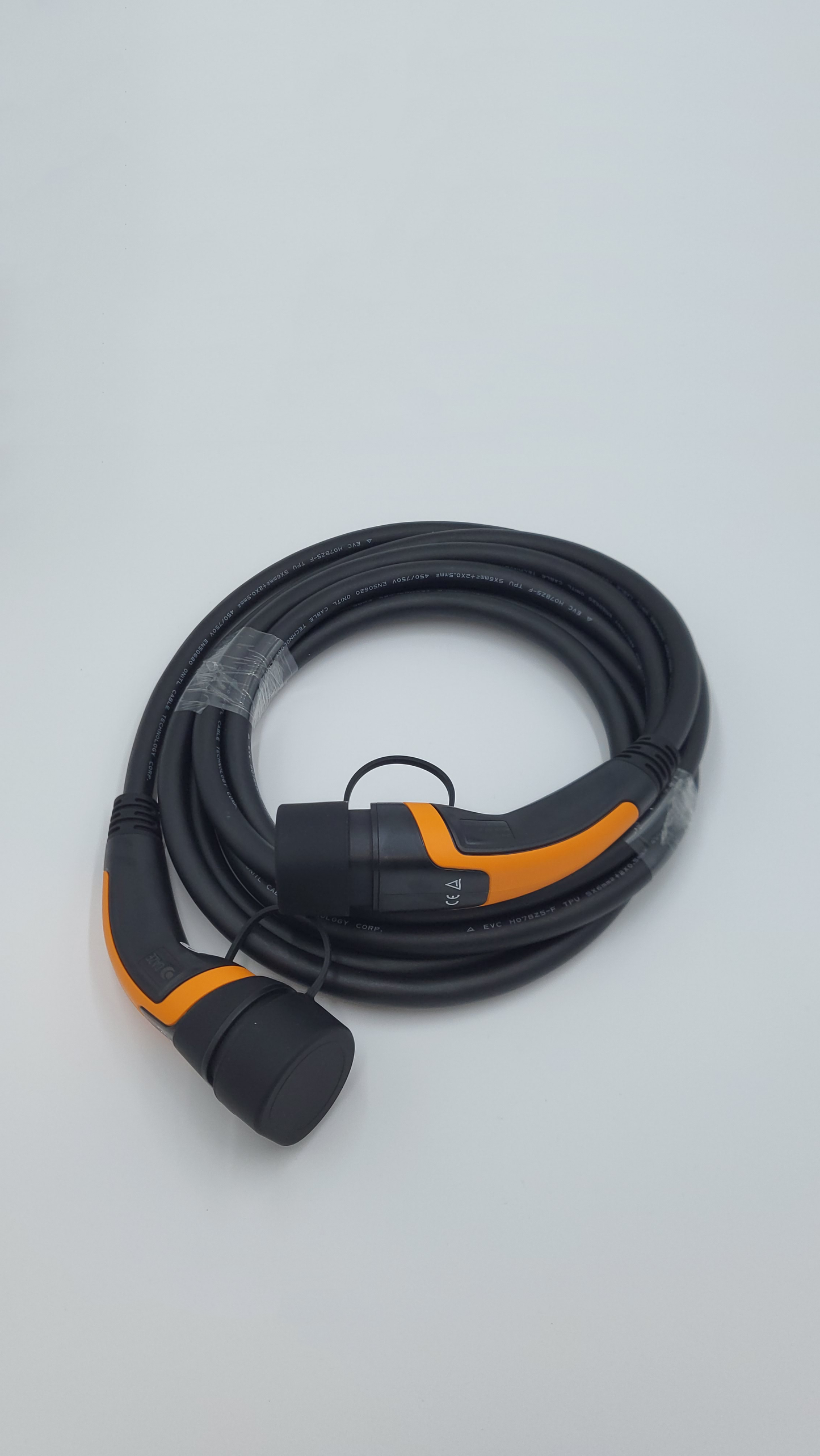 Cavi di ricarica Auto Elettrica - Tipo 2 TRIFASE - Colore Arancione - Lunghezza cavo: 5 metri
