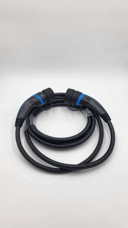 Cavi di ricarica Auto Elettrica   - Tipo 2 TRIFASE - Colore Blu - Lunghezza cavo: 5 metri
