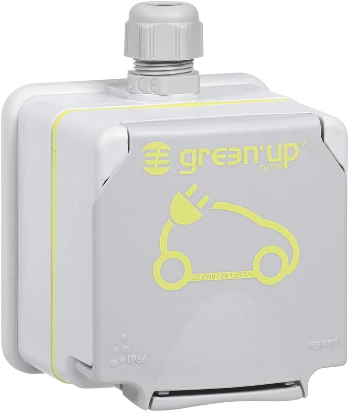 resa per auto elettriche, Green 'Up, compatibile con modalità 1 e 2, 1 fase, 16A, 3,7kW, sistema di ricarica per auto elettriche [Classe di efficienza energetica B]