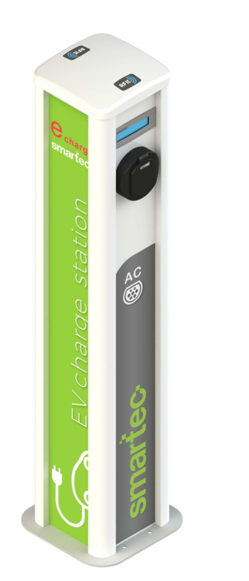 Colonnina di ricarica Auto elettrica  Charger Pillar per Aziende o parcheggio pubblico o Albergo  2S (7 kW) + T2 (22 kW)