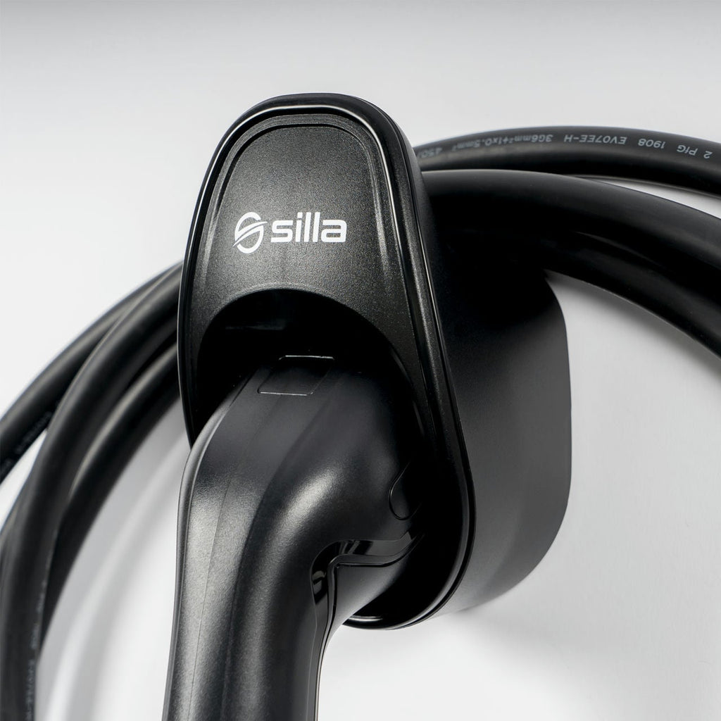 Holdy è la staffa di supporto per cavo e connettore di una colonnina di ricarica per auto elettriche