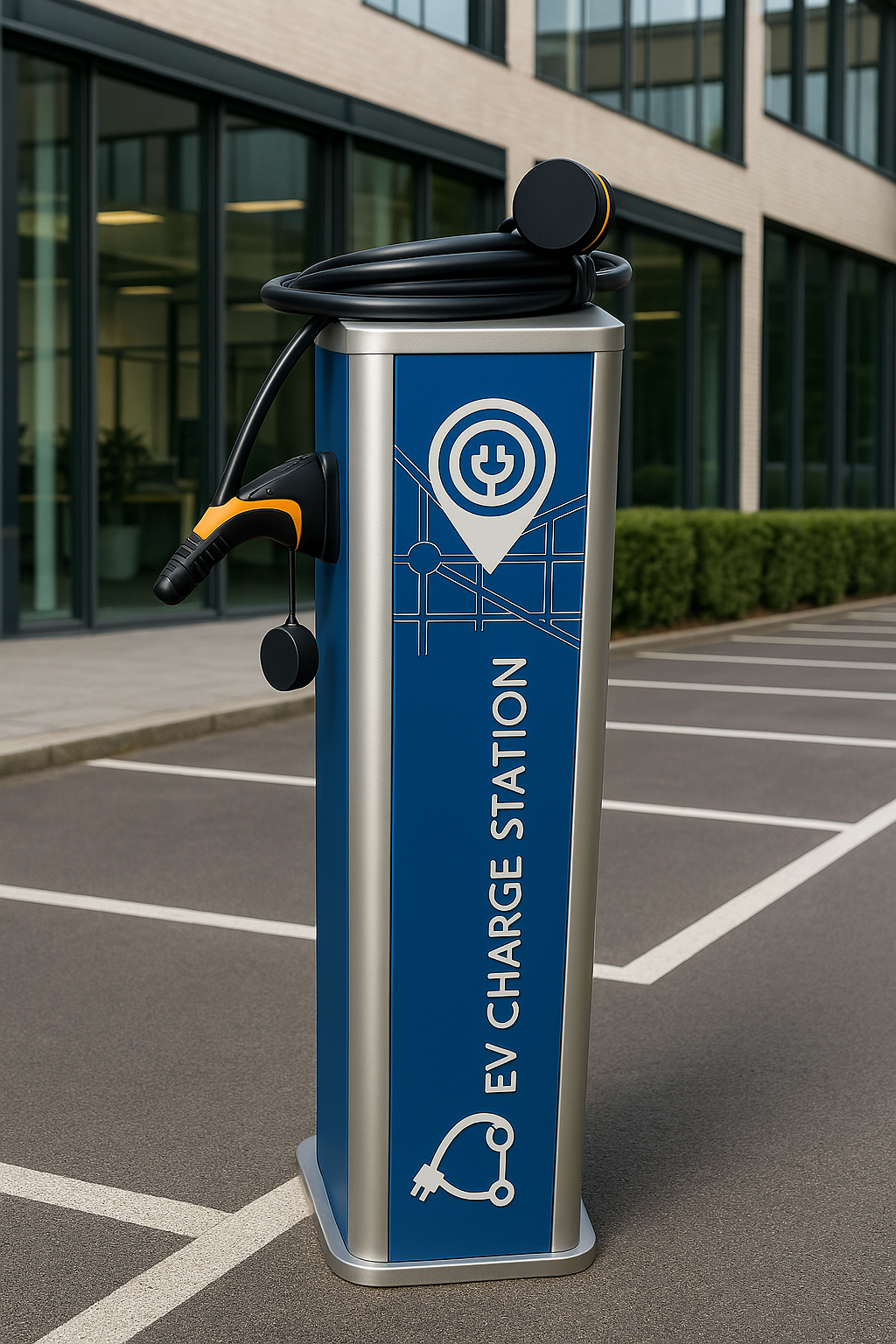 Colonnina di ricarica Auto elettrica  Charger Pillar per Aziende o parcheggio pubblico o Albergo  2S (7 kW) + T2 (22 kW)