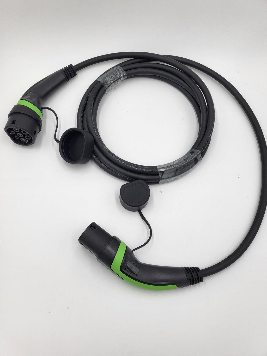 Cavi di ricarica Auto Elettrica  - Tipo 2 MONOFASE - Colore Verde - Lunghezza cavo: 5 metri