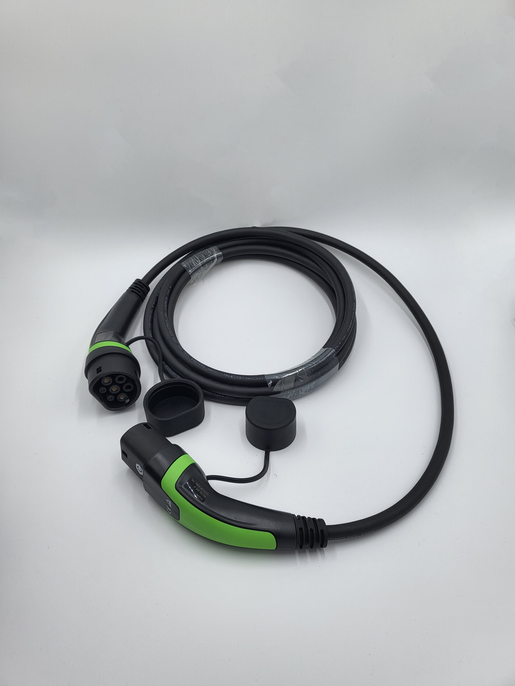 Cavi di ricarica Auto Elettrica  - Tipo 2 MONOFASE - Colore Verde - Lunghezza cavo: 5 metri