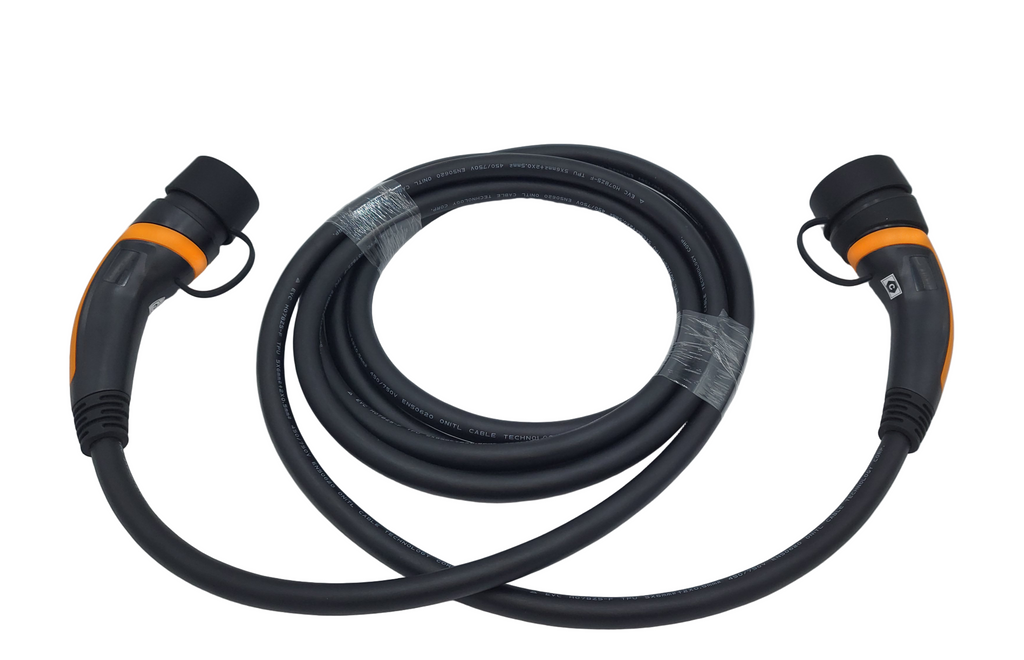 Cavi di ricarica Auto Elettrica  - Tipo 2 TRIFASE - Colore Arancione - Lunghezza cavo: 5 metri