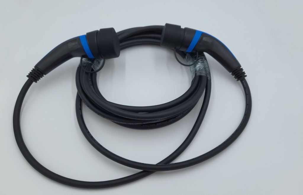 Cavi di ricarica Auto Elettrica   - Tipo 2 TRIFASE - Colore Blu - Lunghezza cavo: 8 metri