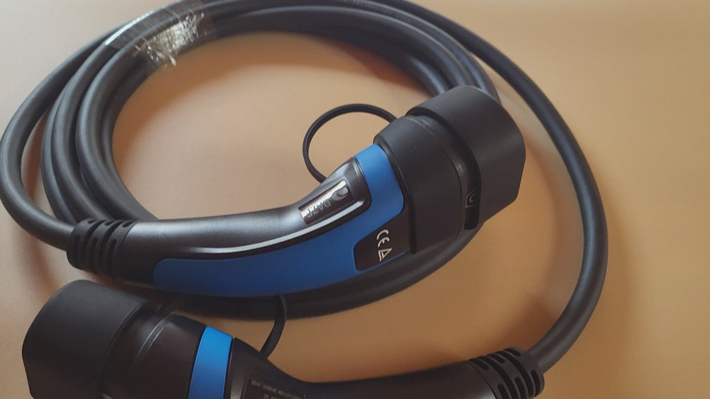 Cavi di ricarica Auto Elettrica   - Tipo 2 MONOFASE - Colore Blu - Lunghezza cavo: 5 metri