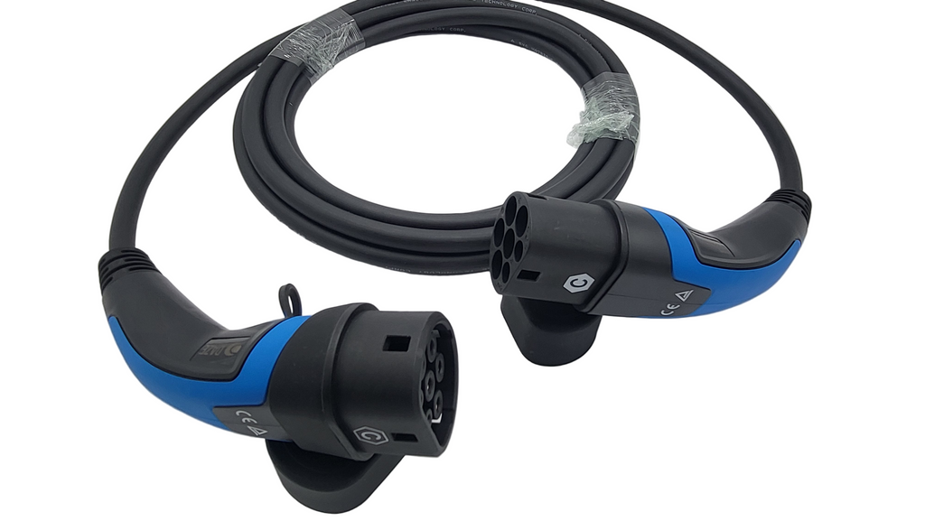 Cavi di ricarica Auto Elettrica   - Tipo 2 MONOFASE - Colore Blu - Lunghezza cavo: 5 metri
