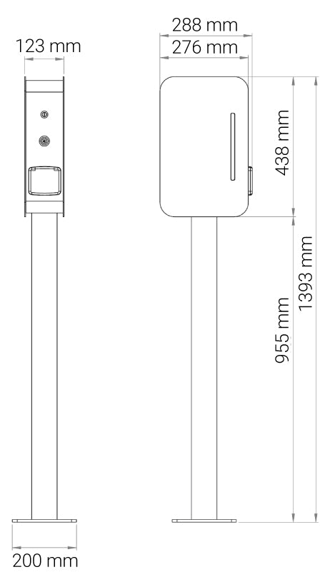 Supporti a terra di protezione Totem  per le colonnine di ricarica Marca DazeBox