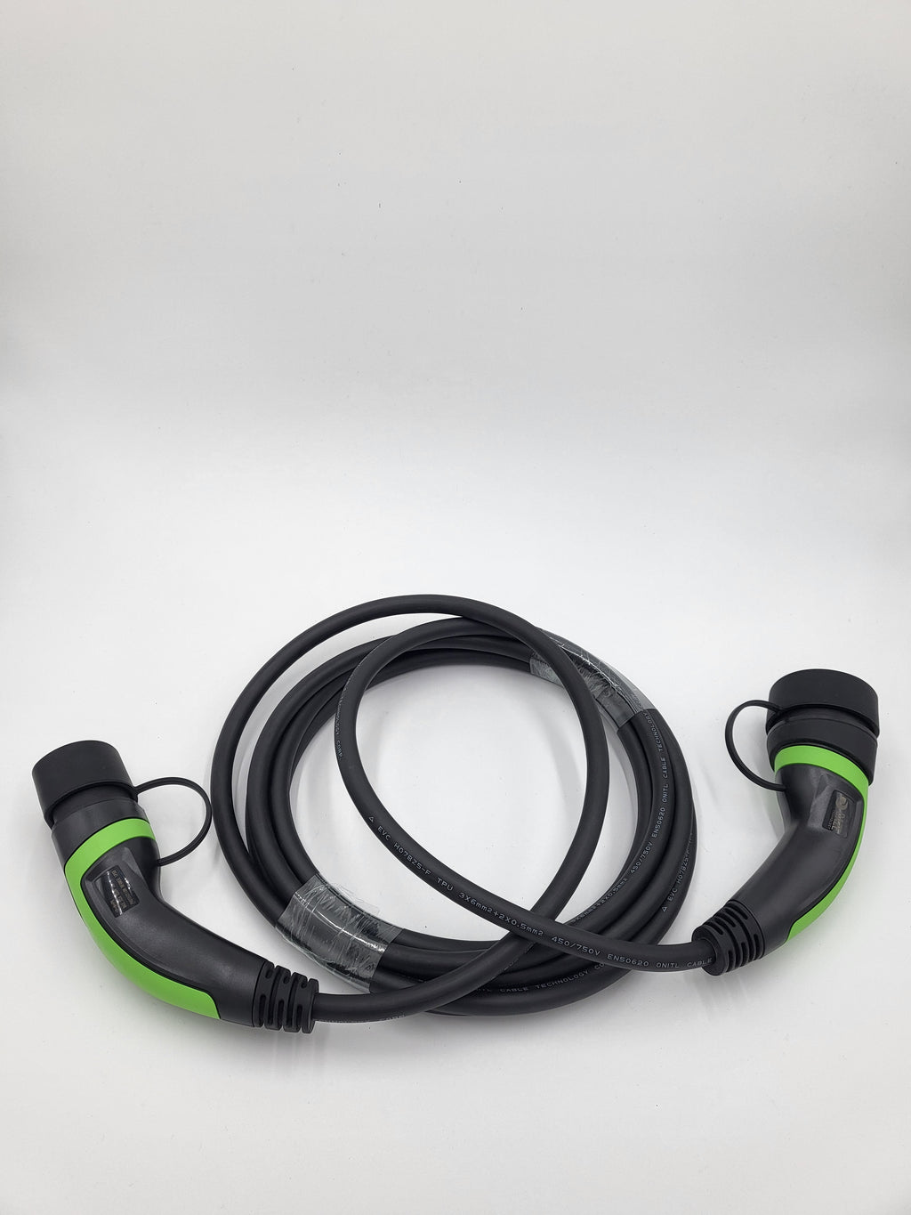 Cavi di ricarica Auto Elettrica  - Tipo 2 MONOFASE - Colore Verde - Lunghezza cavo: 5 metri
